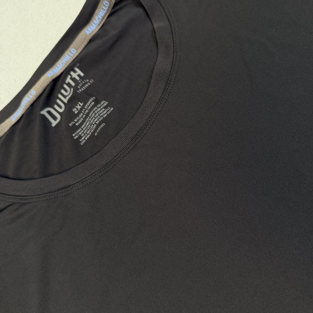 Duluth Trading Co Shirt Mens 2XL Black Armachillo Short Sleeve Performance Tee